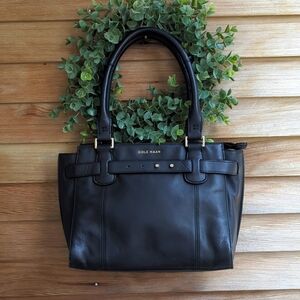 Cole Haan black leather tote